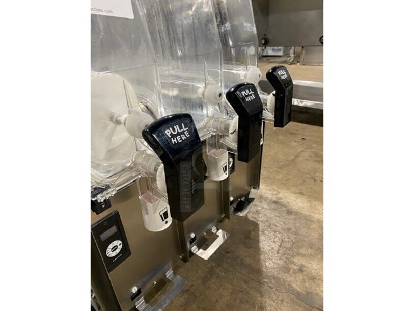 Elmeco FC3 Stainless Steel Commercial Countertop 3 Hopper Slushie. 115 Volts, 1 Phase. 25x24x28.  - Image 6 of 8