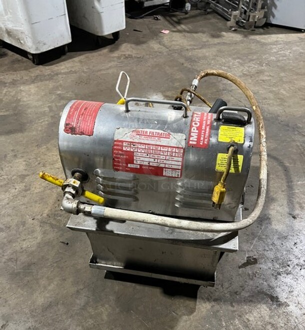 RF Hunter Model HF80 Stainless Steel Commercial Oil Filtration System!  MODEL HF80 SN: 32930 110-115V 1PH  - Image 3 of 8