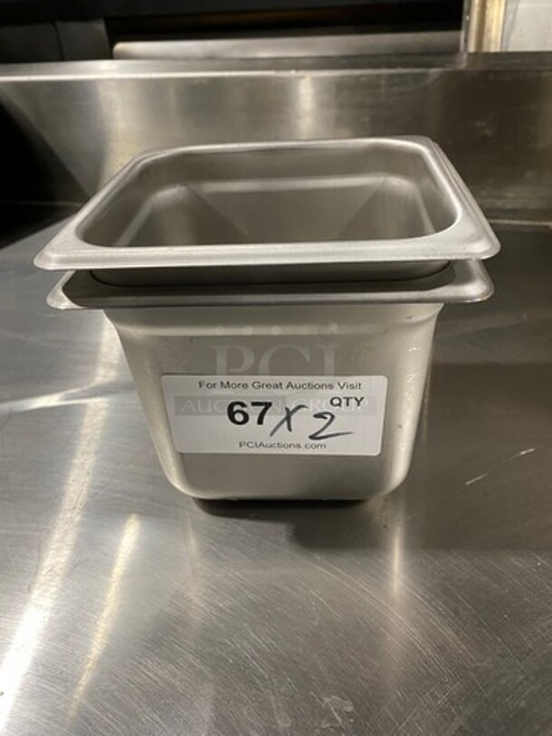 Winco Commercial Steam Table/ Prep Table Food Pans! All Stainless Steel! 2x Your Bid! - Image 1 of 4