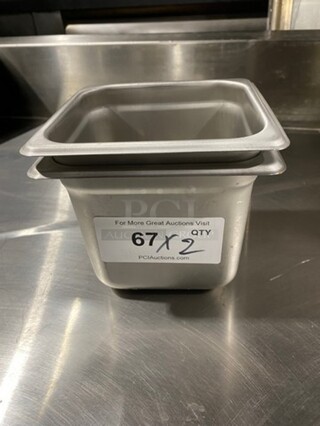 Winco Commercial Steam Table/ Prep Table Food Pans! All Stainless Steel! 2x Your Bid!