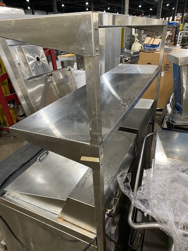 Continental Commercial Refrigerated Sandwich Prep Table! With Double Over Head Shelf! With 2 Door Underneath Storage Space! With Poly Coated Racks! All Stainless Steel! Model: SW6024M SN:15718727 115V - Image 4 of 10