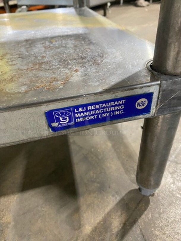 WOW! L & J Solid Stainless Steel Work Top/ Prep Table! With Storage Space Underneath! On Legs! - Image 7 of 9