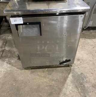 Everest Commercial Single Door Lowboy/ Worktop Cooler! All Stainless Steel! Model: ETBR1 SN: BTBR112100008 115V 60HZ 1 Phase