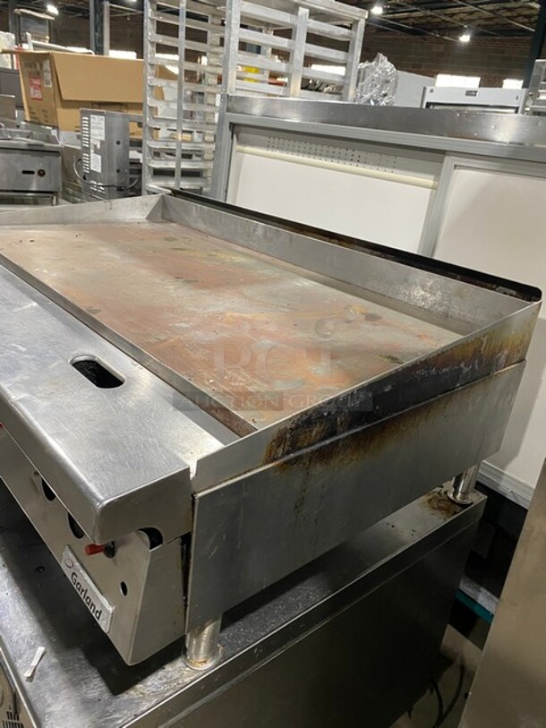 Garland Stainless Steel Commercial Countertop Natural Gas Powered Flat Top Griddle on Stainless Steel! - Image 2 of 8