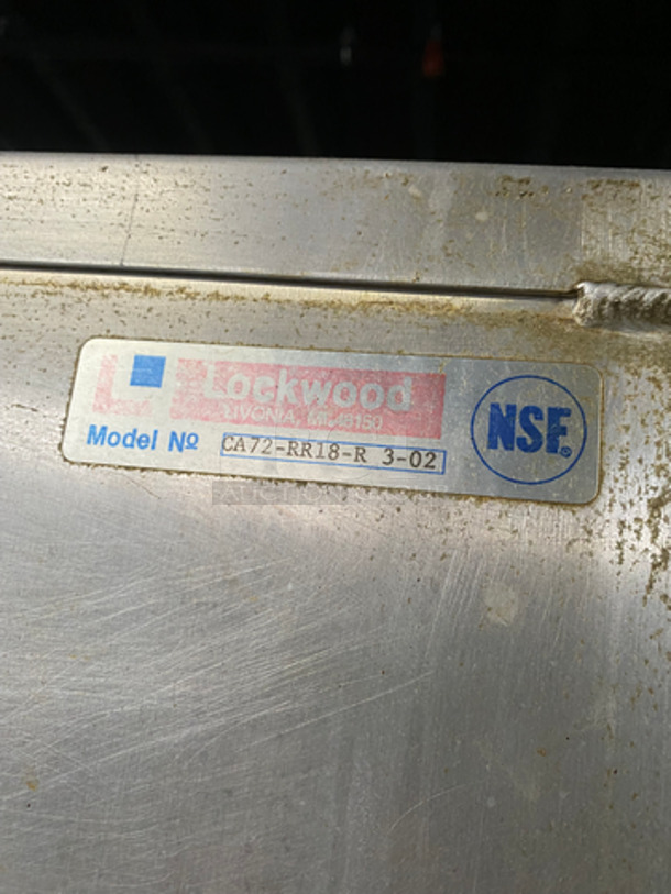 Lockwood Commercial Enclosed Pan Transport Rack! With 2 Half View Through Doors! All Stainless Steel! On Casters! Model: CA72RR18R - Image 5 of 7
