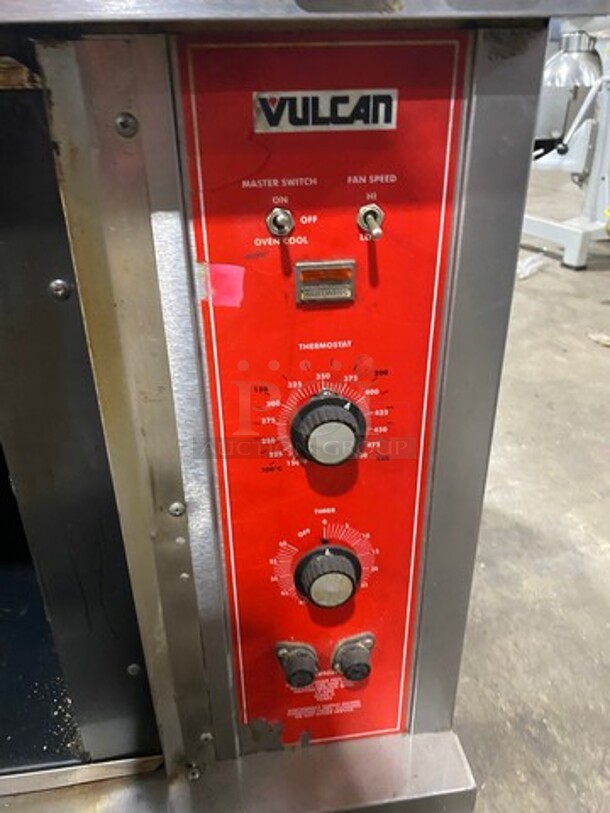 Nice! Vulcan Commercial Electric Powered Single Deck Half Sized Convection Oven! With View Through Door! All Stainless Steel! - Image 6 of 7
