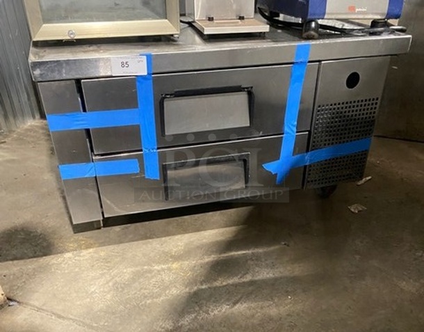 GREAT! True Commercial Refrigerated 2 Drawer Chef Base! All Stainless Steel! On Casters! 115V 1 Phase! Model: TRCB-48 SN: 5139230! - Image 1 of 6