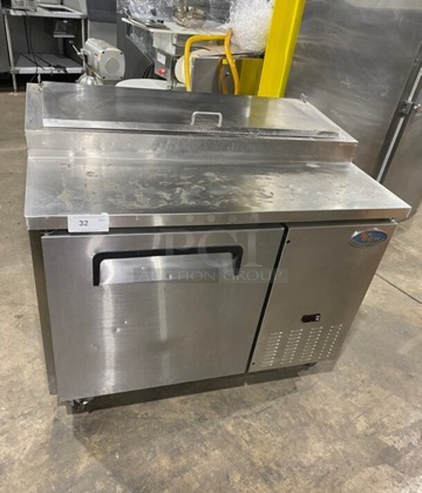 Valpro Commercial Refrigerated Pizza Prep Table! With Single Door Storage Space! All Stainless Steel! On Casters! Model: VPP44 SN: 8004233 115V 60HZ 1 Phase - Image 1 of 11
