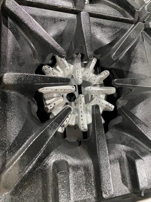 Garland Commercial Natural Gas Powered 4 Burner Stove With Hot Plate! with Oven Underneath! All Stainless Steel! On Casters! - Image 7 of 12