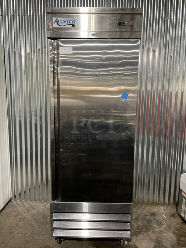 Avantco Stainless Steel Reach In Freezer! On Casters! MODEL 178SS1FHC SN: 6588170221080121 - Image 1 of 10
