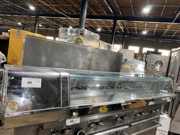 Yoshimasa Commercial Countertop Refrigerated Sushi Display Case Merchandiser! With Slanted Front Glass! Stainless Steel Body! - Image 1 of 8