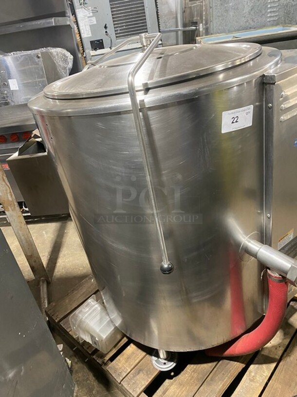 NICE! Market Forge Commercial Natural Gas Powered Floor Style Self-Contained Jacketed Soup Kettle! All Stainless Steel! On Legs! MODEL F40GL5 SN:889807JJ2249 120V 1PH - Image 4 of 12