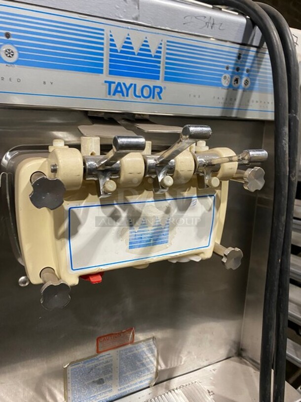 Taylor Commercial Floor Style 2 Flavor Soft Serve Ice Cream Machine! All Stainless Steel! On Casters! Model: Y75433 SN: J2076476 208/230V 60HZ 3 Phase - Image 5 of 10