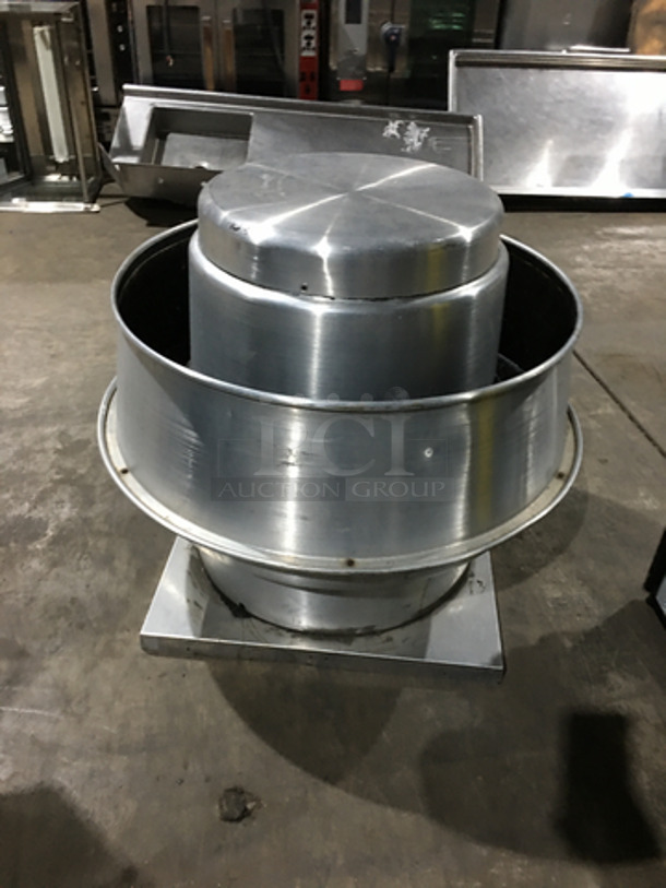 Penn Barry Roof Top Mushroom Ventilator Exhaust! All Stainless Steel! Model: FX18BFT SN: G11AL21204 - Image 4 of 7