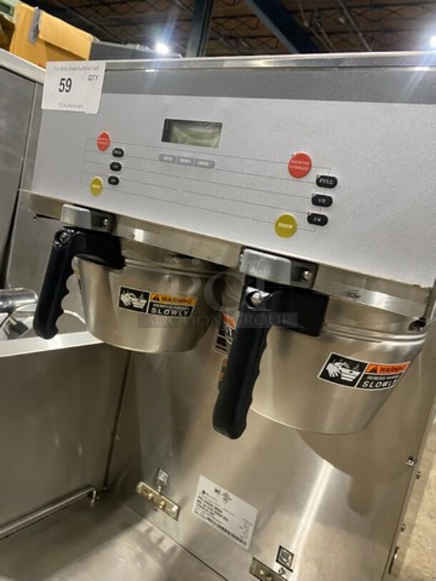Bunn Commercial Countertop Dual Coffee Brewing Machine! All Stainless Steel! On Small Legs! Model: DUALSHDBC SN: DUAL191843 120/208V 60HZ 1 Phase - Image 8 of 8