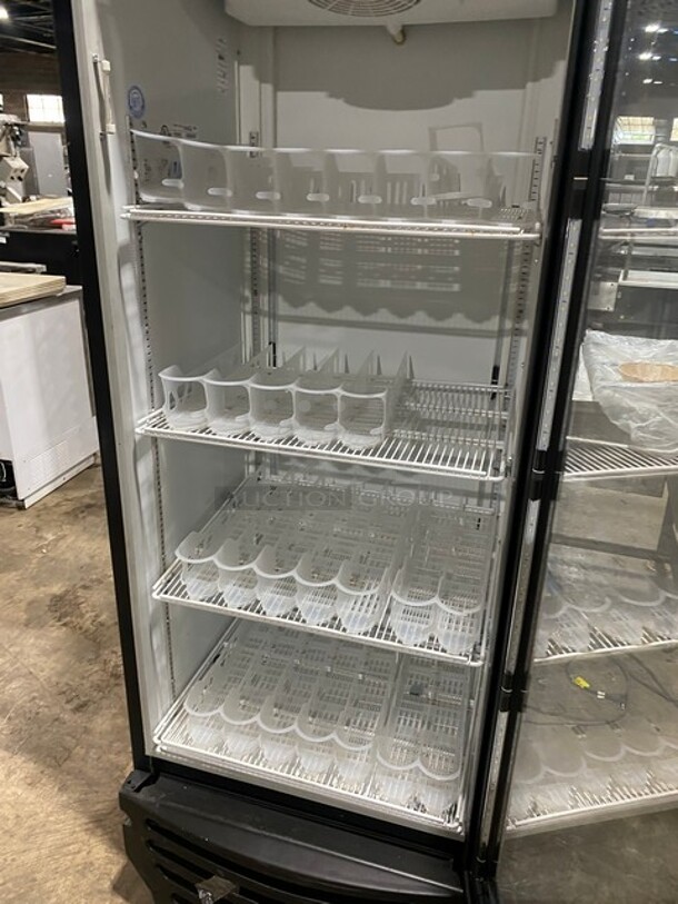 Imbera Commercial Single Door Reach In Refrigerator Merchandiser! With Poly Coated Racks! Model G319C02 Serial 111150711390! 115V 1Phase!  - Image 5 of 8