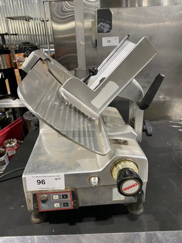 Omas Globe Commercial Countertop Deli/ Meat Slicer! All Stainless Steel! Model: GLMATIC300N SN: 004173 115V