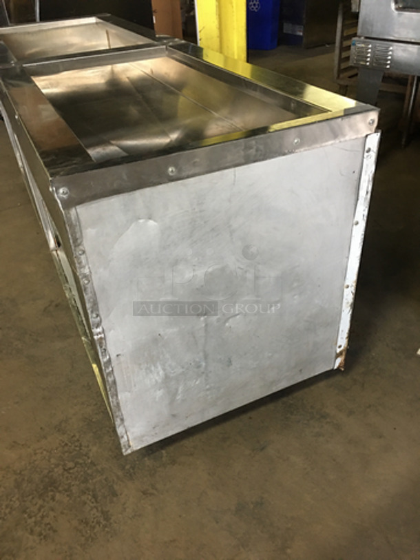 Commercial Natural Gas Powered 6 Pan Steam Table! With Shelf Storage Underneath! All Stainless Steel! On Legs! - Image 3 of 8