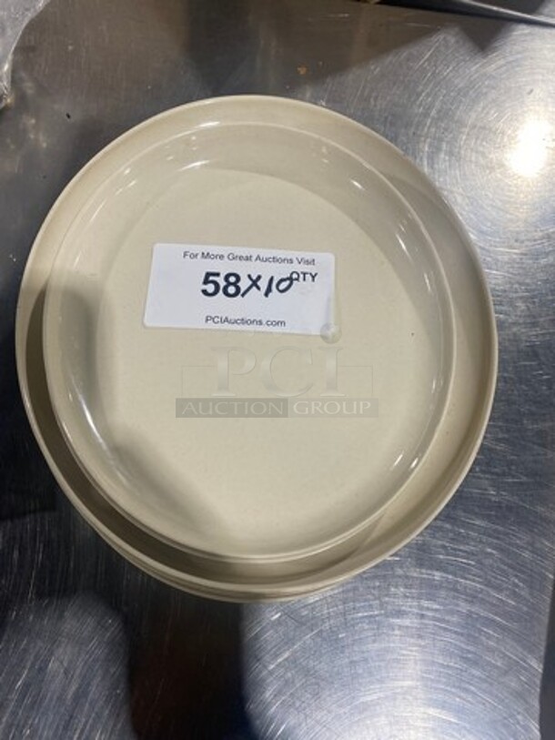 Off White Round Serving Plates! 10x Your Bid!