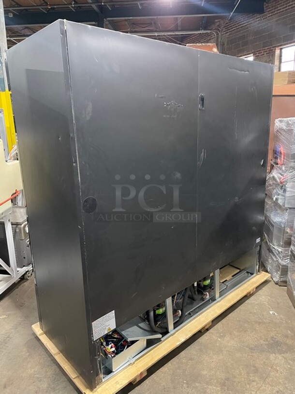2023 Late Model! ColdLine Commercial 79" Triple Glass Swing Door Merchandiser Freezer! With Poly Coated Racks! 115V! Model: D80-B SN: 085888104! - Image 4 of 8