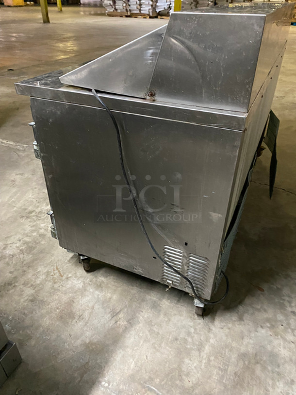 Leader Commercial Refrigerated Sandwich Prep Table! With 3 Door Underneath Storage Space! All Stainless Steel! On Casters! Model: ESLM72S/C SN: NP06S0302 115V 60HZ 1 Phase - Image 3 of 9
