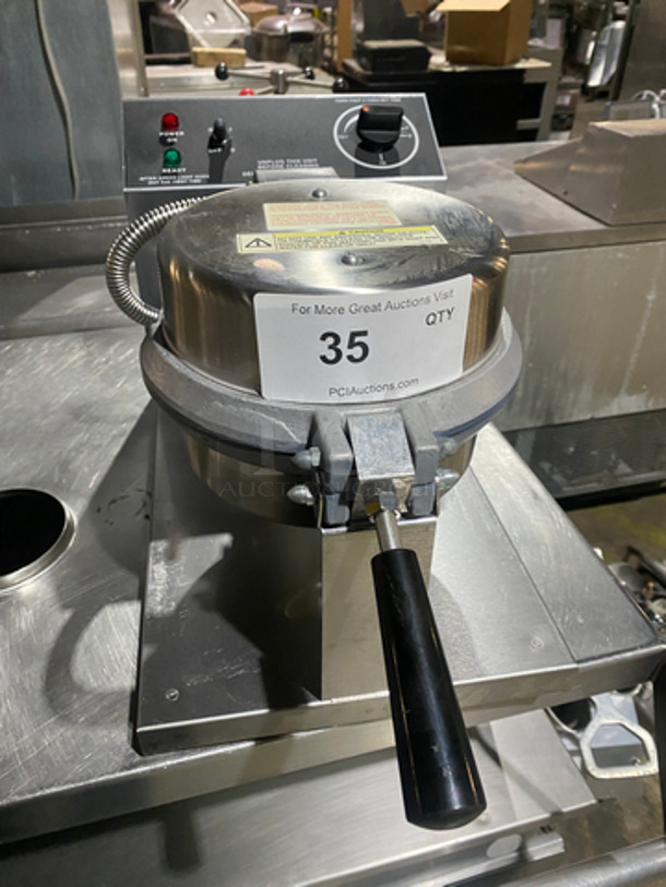 Gold Metal Commercial Countertop Giant Waffle Cone Baker Press! All Stainless Steel! Model: 5020T SN: GWCT1940 120V 60HZ 1 Phase