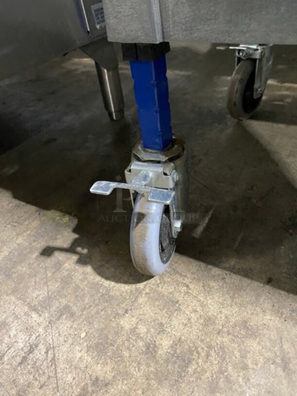 Poly Coated 5 Tier Shelf! On Casters! BUYER MUST DISMANTLE! PCI CANNOT DISMANTLE FOR SHIPPING! PLEASE CONSIDER FREIGHT CHARGES! - Image 5 of 7