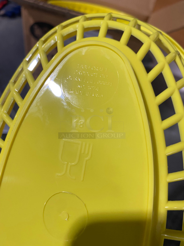 NEW! IN THE BOX! ALL ONE MONEY! 3DZ Tablecraft Yellow Poly Oval Fast Food Serving Baskets! - Image 6 of 6