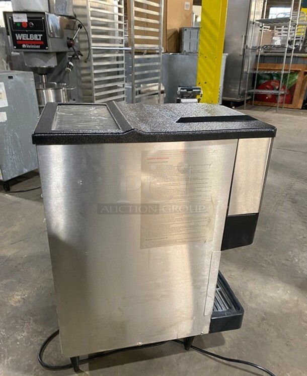 WOW! Late Model Hoshizaki Commercial Countertop Refrigerated Ice Maker/Dispenser And Water Dispenser! All Stainless Steel! On Legs! Model: DCM270BAH SN: P25525D 115-120-V   - Image 3 of 8