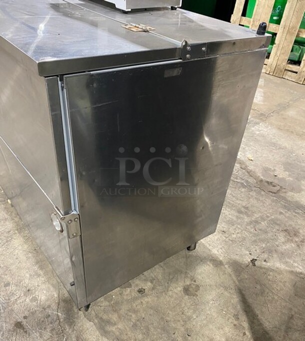 Beverage Air Single Side Access Milk Cooler! Stainless Steel! On Casters! Model: SM49N SN:5002900 115V 1PH - Image 4 of 7