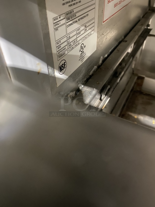 Silver King Refrigerated 4Large Drawer Chef Base! All Stainless Steel on Casters! Eletric Powered! Working When Removed! MODEL: SKRCB97H SN: SBBE103151A! - Image 5 of 9