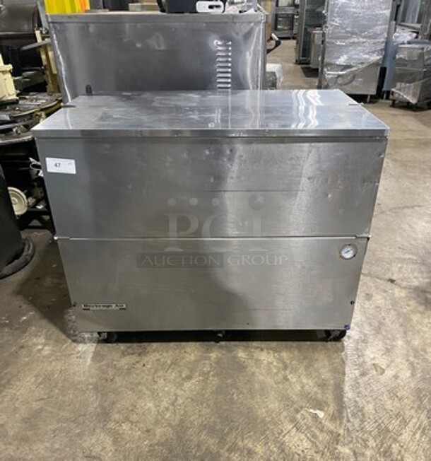Beverage Air Single Side Access Milk Cooler! Stainless Steel! On Casters! Model: SM49N 115V 60HZ 1 Phase - Image 1 of 8