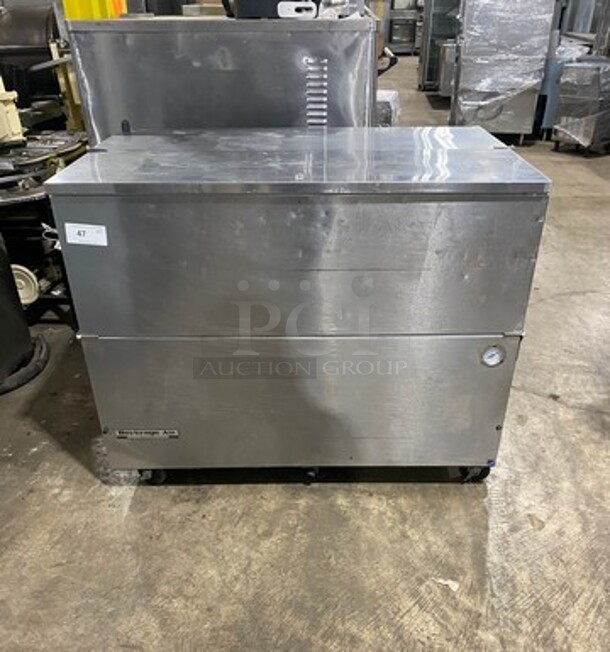 Beverage Air Single Side Access Milk Cooler! Stainless Steel! On Casters! Model: SM49N 115V 60HZ 1 Phase