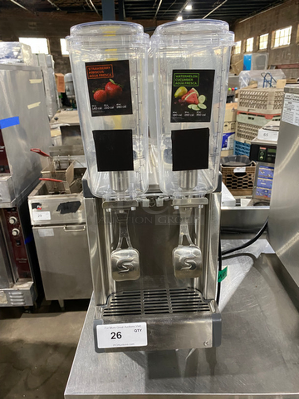 LATE MODEL! 2018 Crathco Commercial Countertop Dual Refrigerated Beverage Dispenser! WORKING WHEN REMOVED! Model: CS2E/1D16 SN: T418463 120V 60HZ