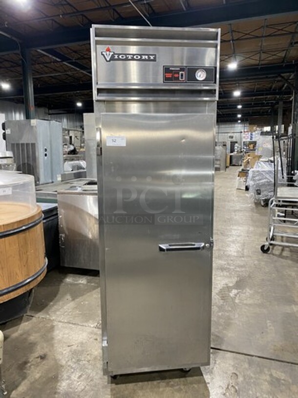 Victory All Stainless Steel One Door Reach In Freezer! Model IALDS7AL Serial C9350VI5L! 115V 1 Phase! On Casters! 
