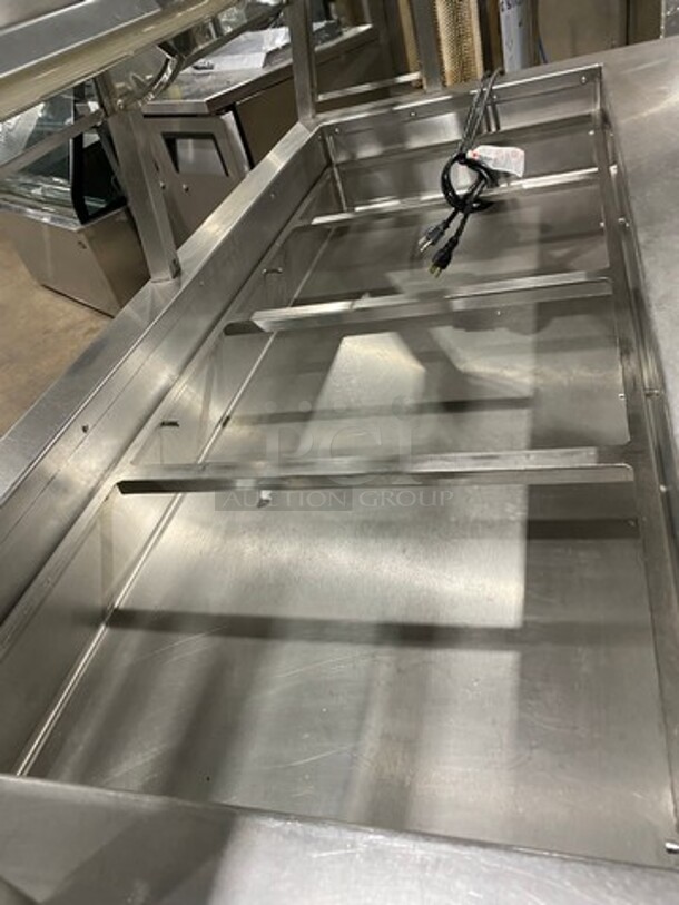 Craig Commercial Refrigerated Food Serving Station Counter/Cold Pan! With Sneeze Guard! With Underneath Storage Space! All Stainless Steel Body! On Casters! Model: LB530SC - Image 5 of 10