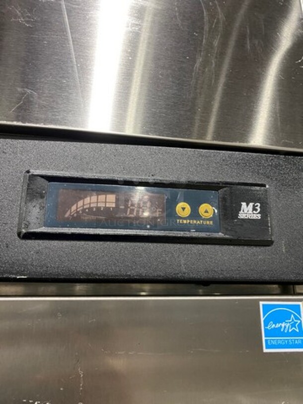 Turbo Air Commercial 2 Door Reach In Freezer! With Poly Coated Racks! Solid Stainless Steel! Model: M3F472 SN: K9F41A5026! 115V! On Casters!
 - Image 9 of 12