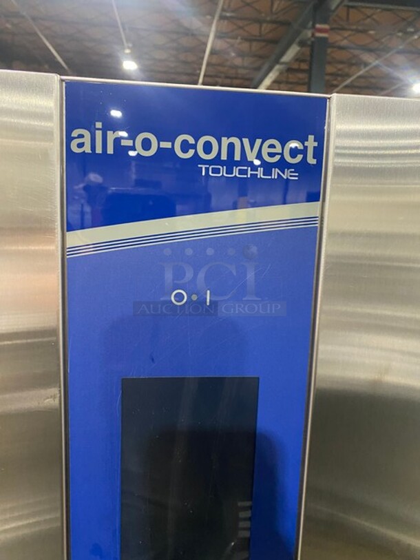 2015 Electrolux Air-O-Steam Electric Touch Line Combi Convection Oven! With View Through Door! Metal Oven Racks! With Open Underneath Storage Space! All Stainless Steel! On Legs! MODEL AOS102EKM1 SN:54810001 208V 3PH  - Image 6 of 11