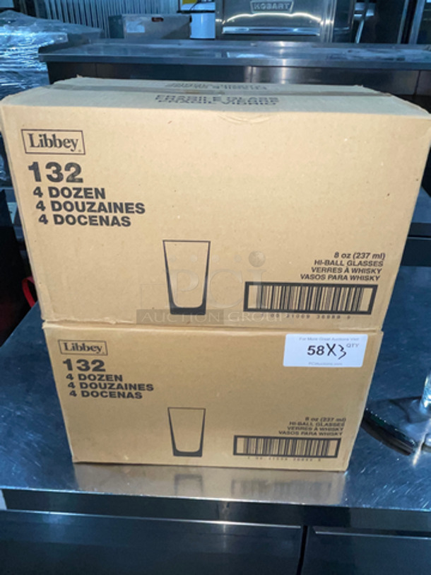 IN THE BOX! Libbey 8 OZ Whisky Glasses! 2x Your Bid!