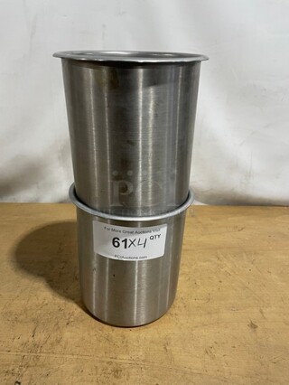 Vollrath Stainless Steel Assorted Bain Marie Pots! 4X Your Bid! 