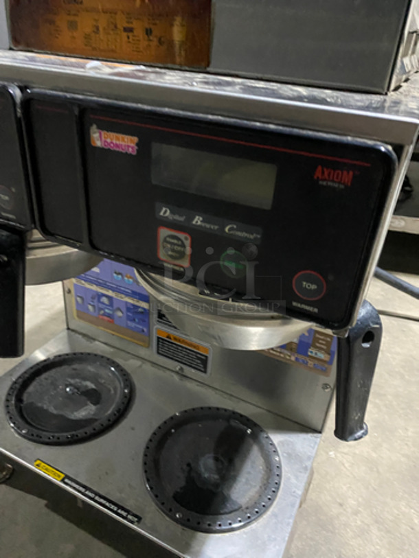 Bunn Commercial Countertop Dual Coffee Brewing Machine! With 4 Coffee Pot Warming Stations! All Stainless Steel! On Small Legs! Model: AXIOM2/2TWIN SN: AXTN012812 120/208/240V 60HZ 1 Phase - Image 9 of 10