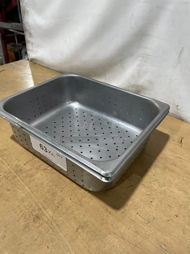 Winco Commercial Perforated Stainless Steel Steam Table Pan! 2X Your Bid!  - Image 2 of 8