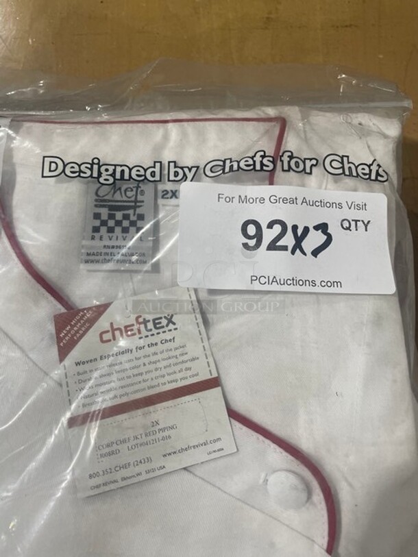 Chef Revival Long Sleeve Corporate Jacket! Size 2x! 3x Your Bid! - Image 3 of 5