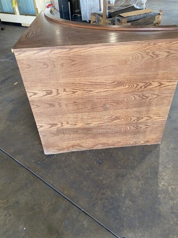 NEW! Single Sided Curved Black Cushioned Booth Seat! With Wooden Outline! Perfect For In The Corner Placement! Can Be Connected With Any Of The Booths Listed! 3x Your Bid! - Image 4 of 5