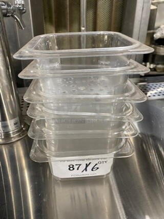 Cambro Clear Poly Perforated Food Pans! 6x Your Bid!