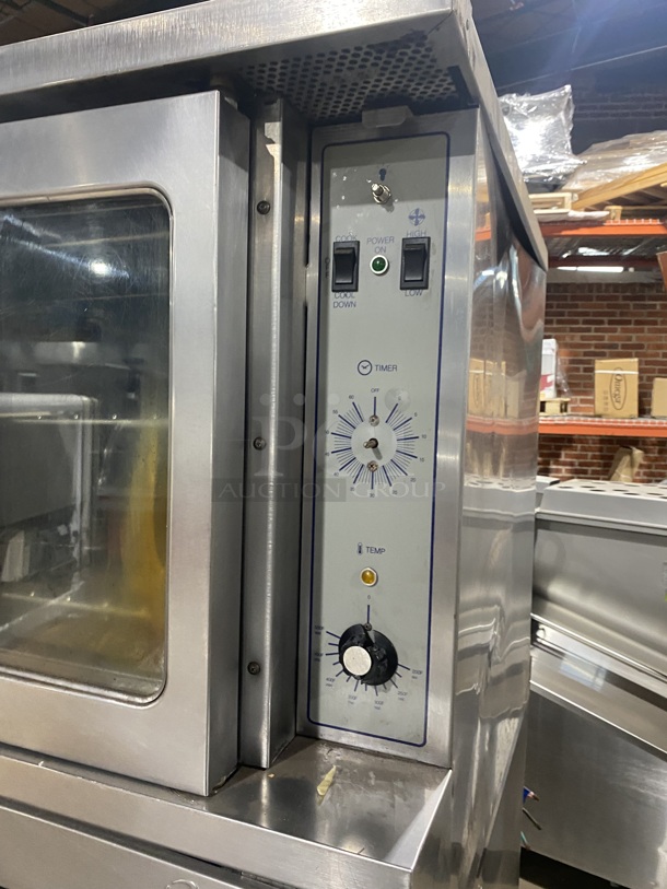 Sunfire Commercial Electric Powered Double Deck Convection Oven! With View Through Doors! Metal Oven Racks! All Stainless Steel! 2 x Your Bid! Makes One Unit! MODEL ICOE10M SN:1102230000951 208V 3PH! - Image 7 of 9