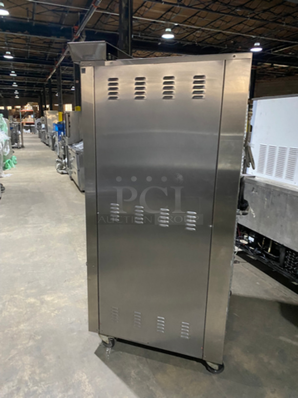 BEAUTIFUL! LATE MODEL! Doyon Baking Equipment Commercial Double Deck Electric Powered Convection/Proofer Oven! With Steam Injection! With View Through Doors! With Metal Oven Racks! All Stainless Steel! On Casters! 2x Your Bid! Model: JAOP6SL SN: 213550001211 208V 60 HZ 3 Phase - Image 3 of 10