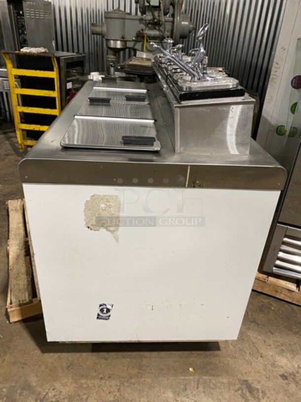 Nelson Commercial Ice Cream Dipping Cabinet/ Dessert Station! With Topping Rail! All Stainless Steel! - Image 3 of 11