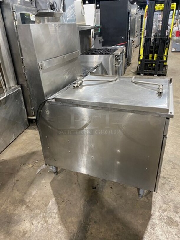 Pitco Frialator Commercial Natural Gas Powered Donut Fryer! With Raised Backsplash! All Stainless Steel! On Legs! - Image 2 of 9