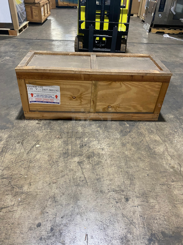 AWESOME! MUST HAVE! BRAND NEW! IN THE BOX! Diamond Commercial Countertop Refrigerated Sushi Display Case Merchandiser! With Curved Glass! Stainless Steel Body! On Small Legs! Model: GVRB120 - Image 1 of 9